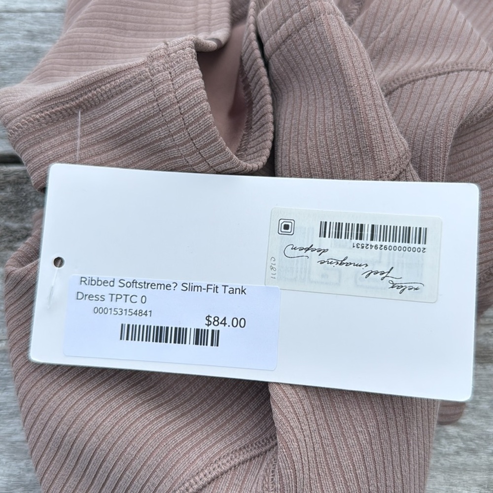 Lululemon Ribbed Softstreme Slim-Fit Tank Dress
Taupetastic size 0 NWT - Picture 6 of 8